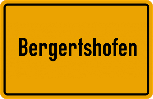 Ortsschild Bergertshofen