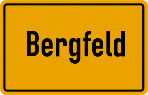 Ortsschild Bergfeld, Niedersachsen