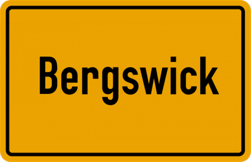 Ortsschild Bergswick