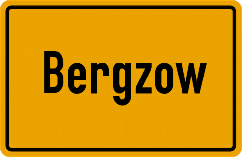 Ortsschild Bergzow