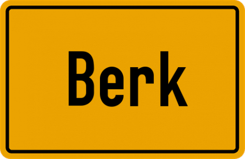 Ortsschild Berk, Eifel