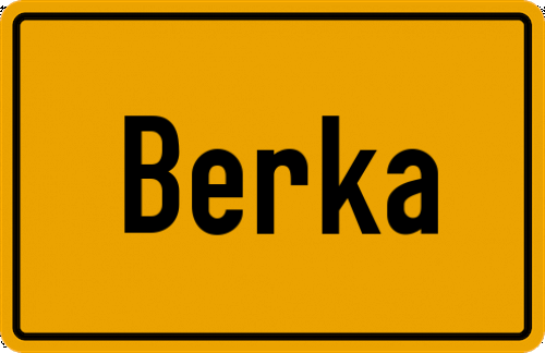 Ortsschild Berka