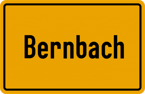 Ortsschild Bernbach, Kreis Krumbach, Schwaben
