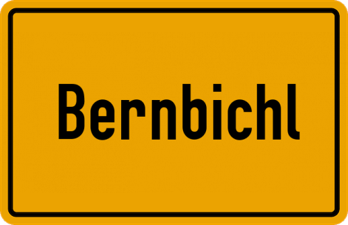 Ortsschild Bernbichl, Oberbayern