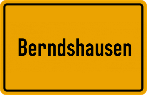 Ortsschild Berndshausen