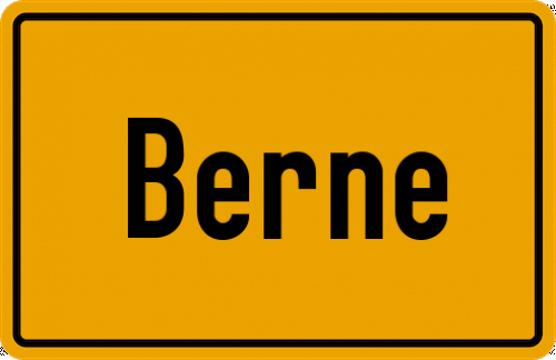 Ortsschild Berne, Kreis Wesermarsch