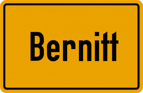 Ortsschild Bernitt
