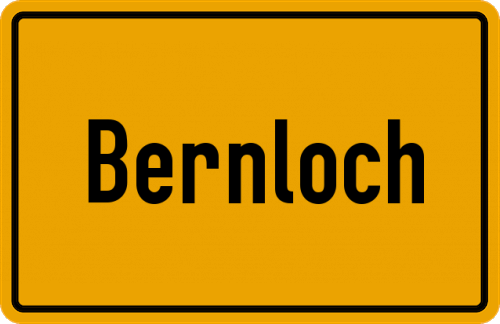 Ortsschild Bernloch