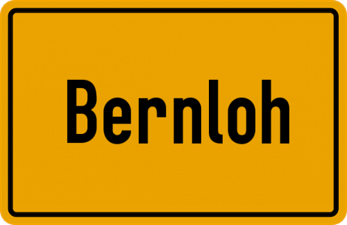 Ortsschild Bernloh