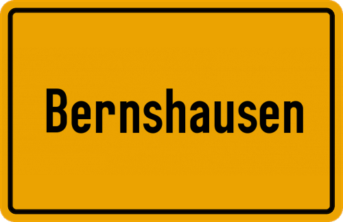 Ortsschild Bernshausen, Niedersachsen