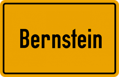 Ortsschild Bernstein