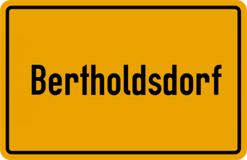 Ortsschild Bertholdsdorf