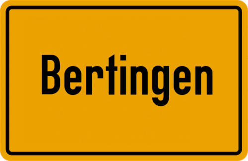 Ortsschild Bertingen