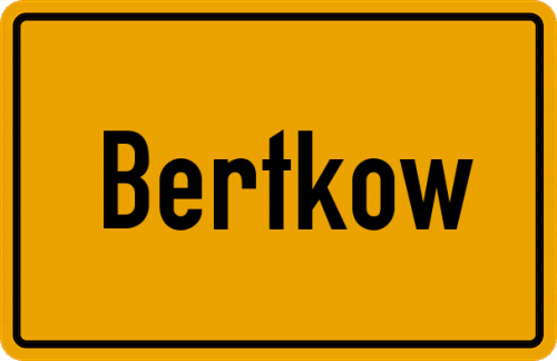 Ortsschild Bertkow