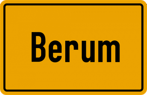 Ortsschild Berum, Ostfriesland