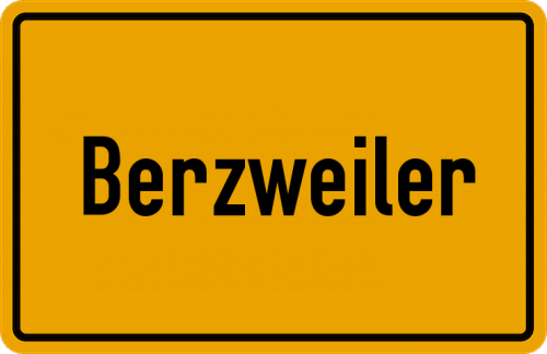 Ortsschild Berzweiler