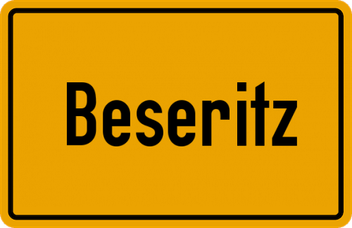 Ortsschild Beseritz
