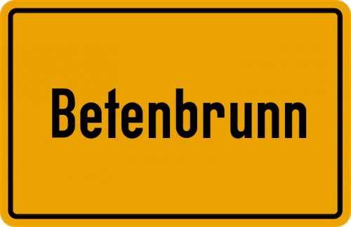Ortsschild Betenbrunn