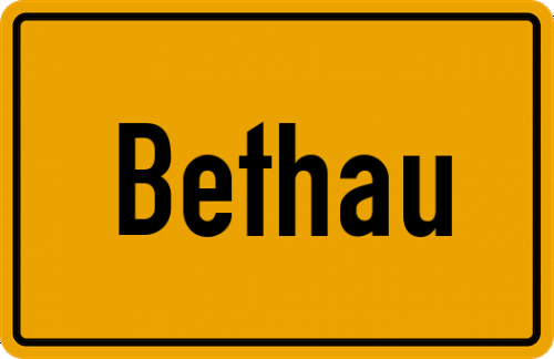 Ortsschild Bethau