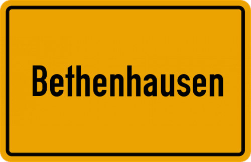 Ortsschild Bethenhausen