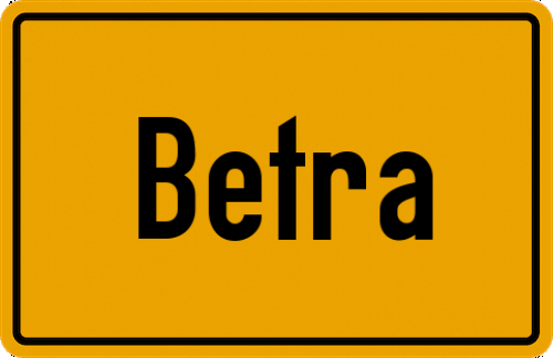 Ortsschild Betra