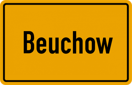 Ortsschild Beuchow