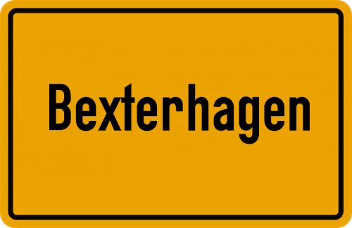 Ortsschild Bexterhagen