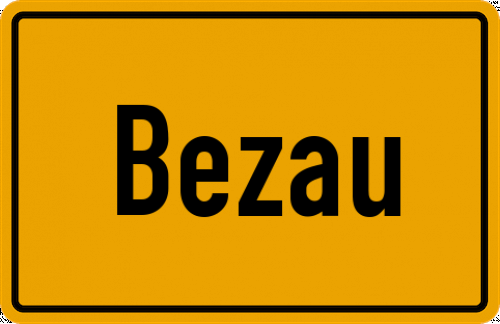 Ortsschild Bezau