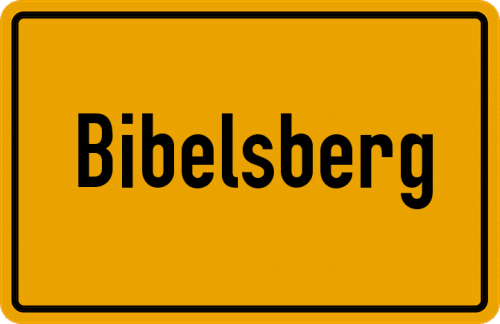 Ortsschild Bibelsberg