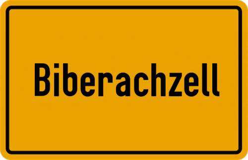 Ortsschild Biberachzell