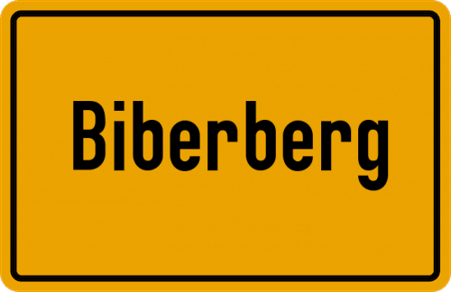 Ortsschild Biberberg