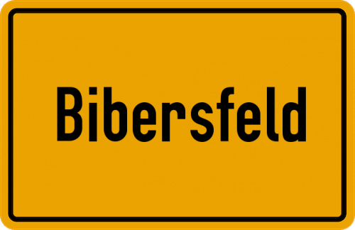 Ortsschild Bibersfeld