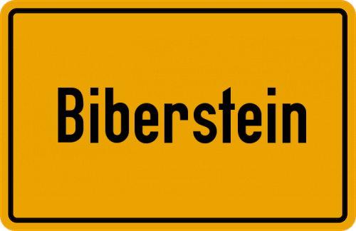Ortsschild Biberstein