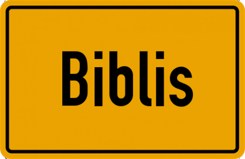 Ortsschild Biblis