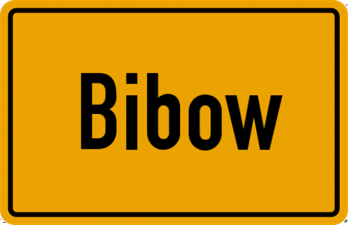 Ortsschild Bibow