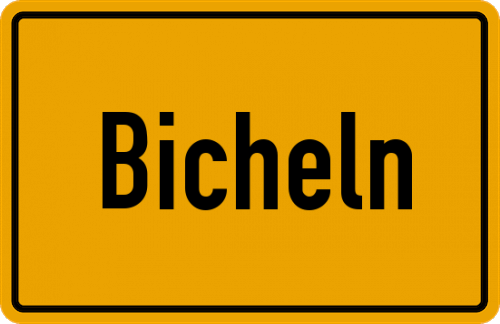Ortsschild Bicheln