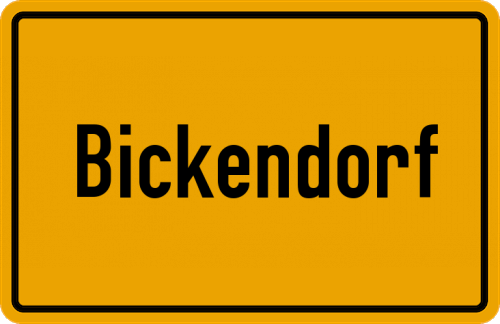 Ortsschild Bickendorf