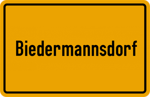Ortsschild Biedermannsdorf