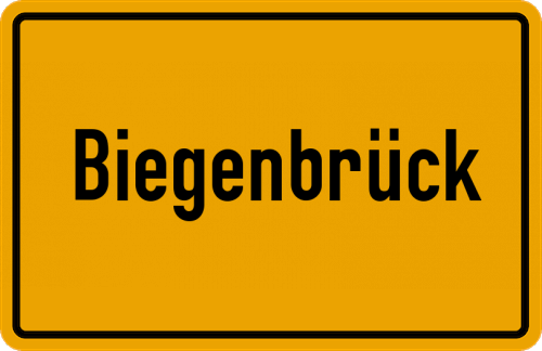 Ortsschild Biegenbrück