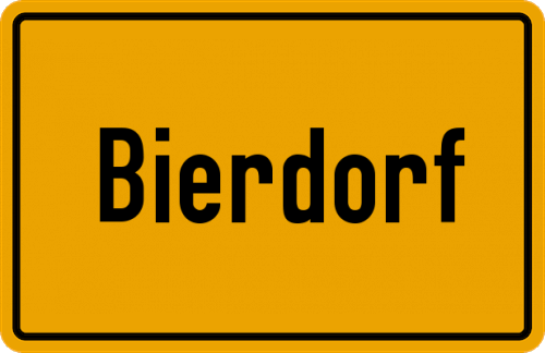 Ortsschild Bierdorf, Ammersee