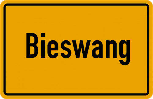 Ortsschild Bieswang