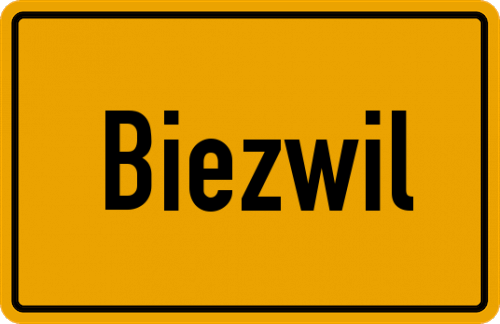 Ortsschild Biezwil