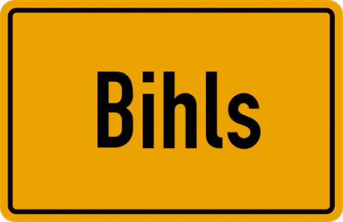Ortsschild Bihls, Kreis Kempten, Allgäu
