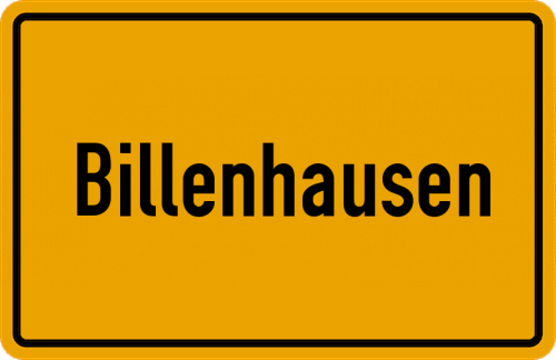 Ortsschild Billenhausen