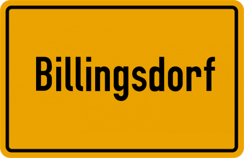 Ortsschild Billingsdorf