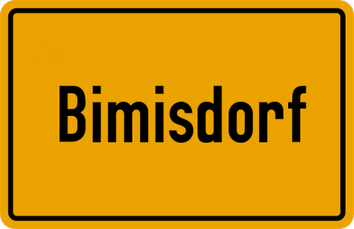 Ortsschild Bimisdorf