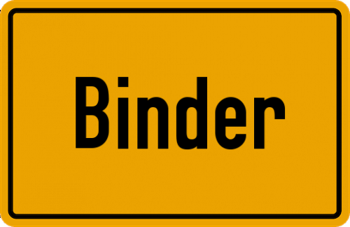 Ortsschild Binder