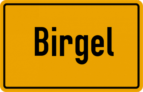 Ortsschild Birgel, Kreis Düren