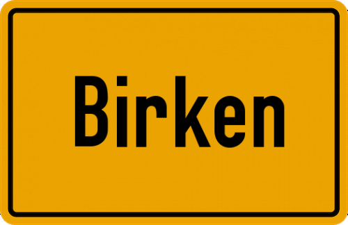 Ortsschild Birken