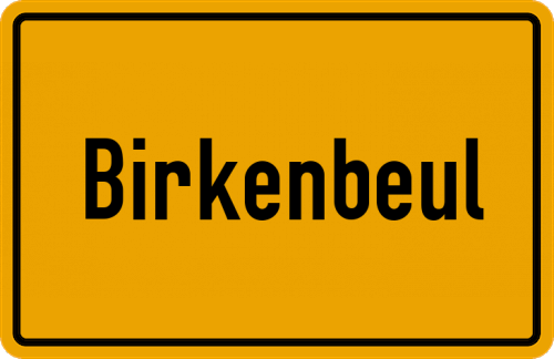 Ortsschild Birkenbeul